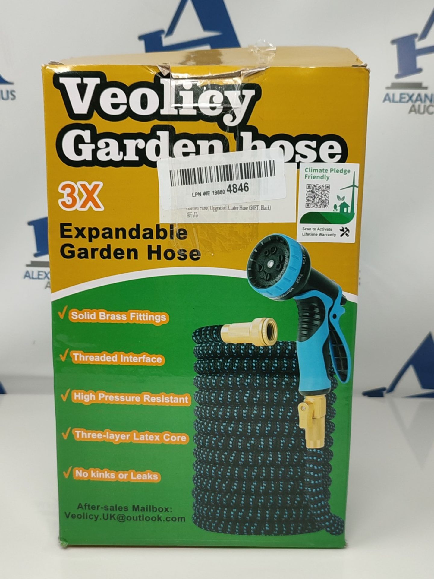 Garden Hose, Upgraded 4-Layer Latex Hose Pipe, 50FT Flexible Hose Pipe with 10 Functio - Image 2 of 3