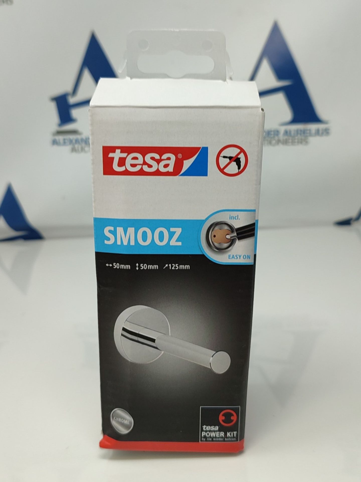 tesa SMOOZ Spare Toilet Paper Holder - No Drill Wall Mounted Toilet Roll Holder Made o - Image 2 of 3