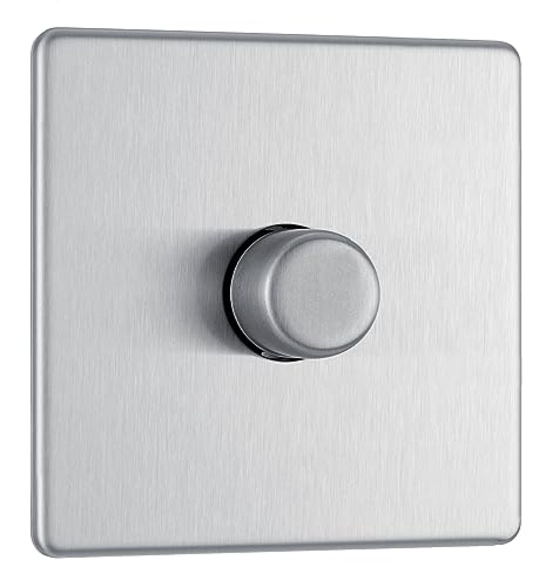 BG Electrical FBS81P-01 Screwless Flat Plate Intelligent Single Dimmer Light Switch, B