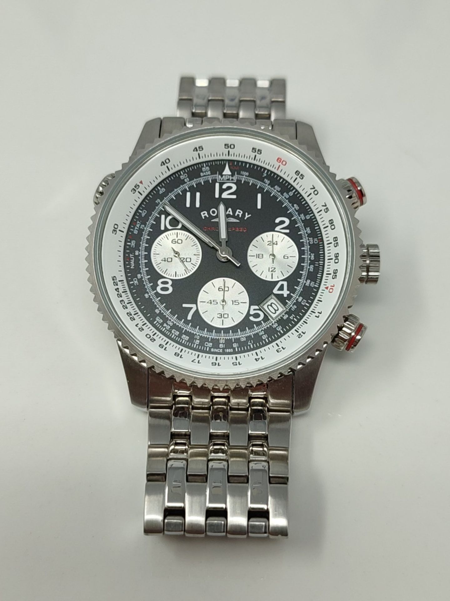 RRP £114.00 ROTARY MENS PILOT STYLE CHRONO BRACELET