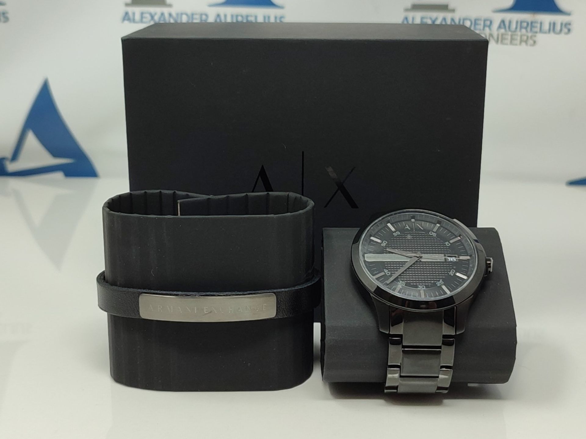 RRP £199.00 Armani Exchange Watch Set for Men, Three-Hand Date Movement Stainless Steel Watch and - Image 2 of 3