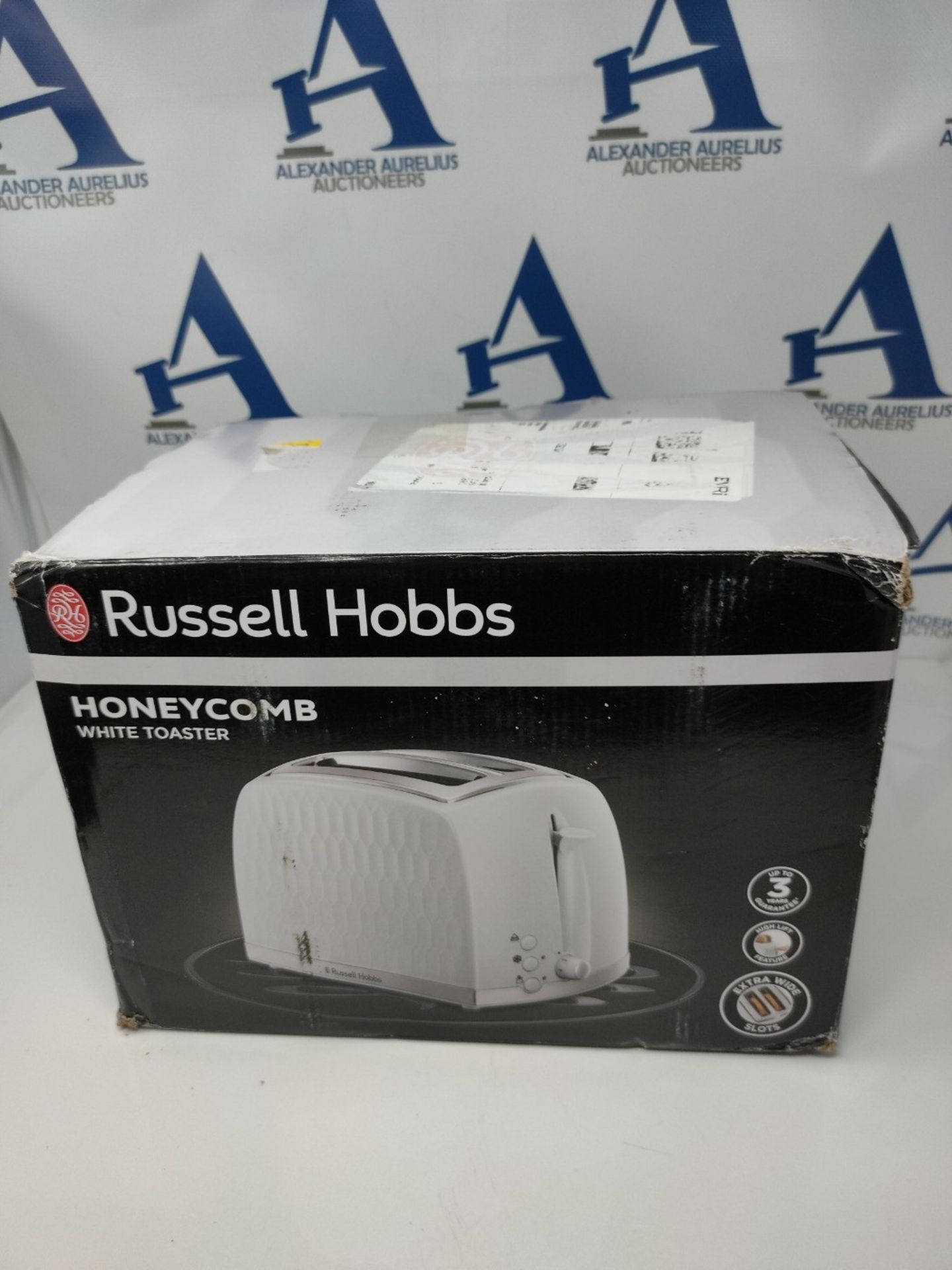 Russell Hobbs 26060 2 Slice Toaster - Contemporary Honeycomb Design with Extra Wide Sl - Image 2 of 3