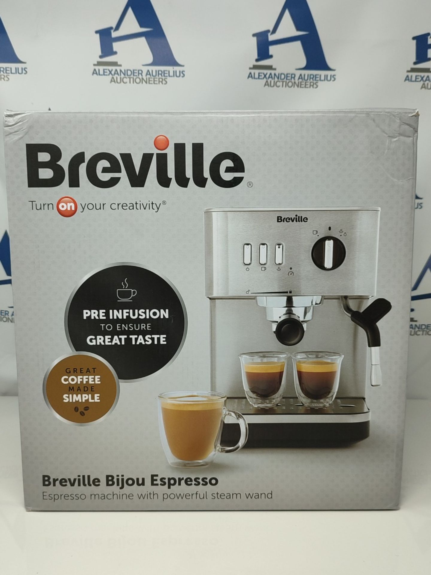 RRP £99.00 Breville Bijou Espresso Machine | Automatic and Manual Espresso, Cappuccino & Latte Ma - Image 2 of 3