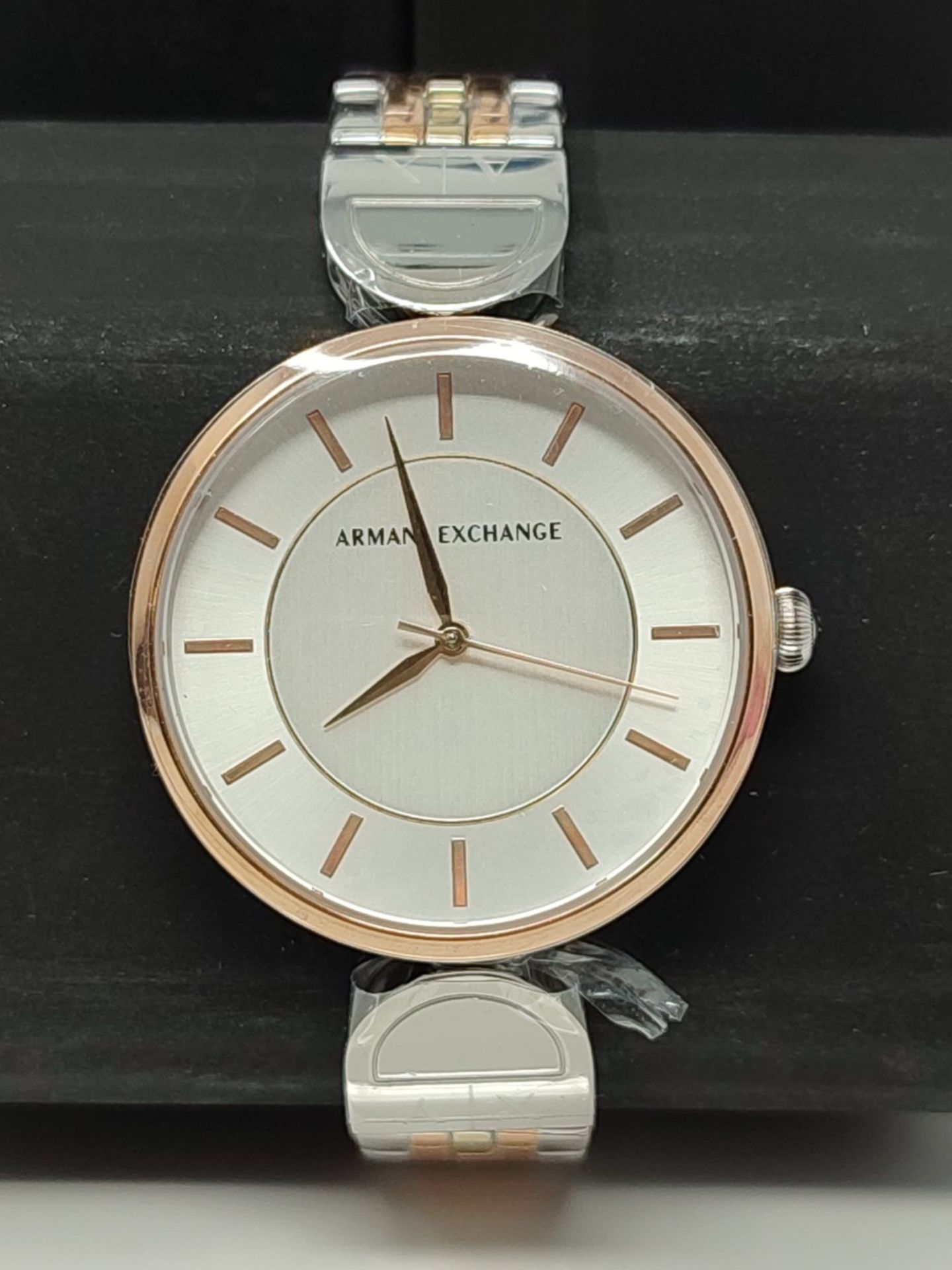 RRP £149.00 Armani Exchange Watch for Women, Three Hand Movement, 38 mm Silver Stainless Steel Cas - Image 3 of 3