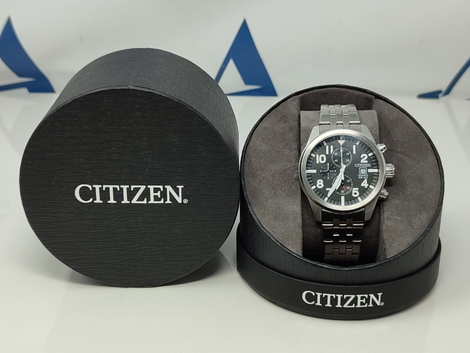 RRP £149.00 Citizen Mens Chronograph Quartz Watch with Stainless Steel Strap - Image 2 of 3