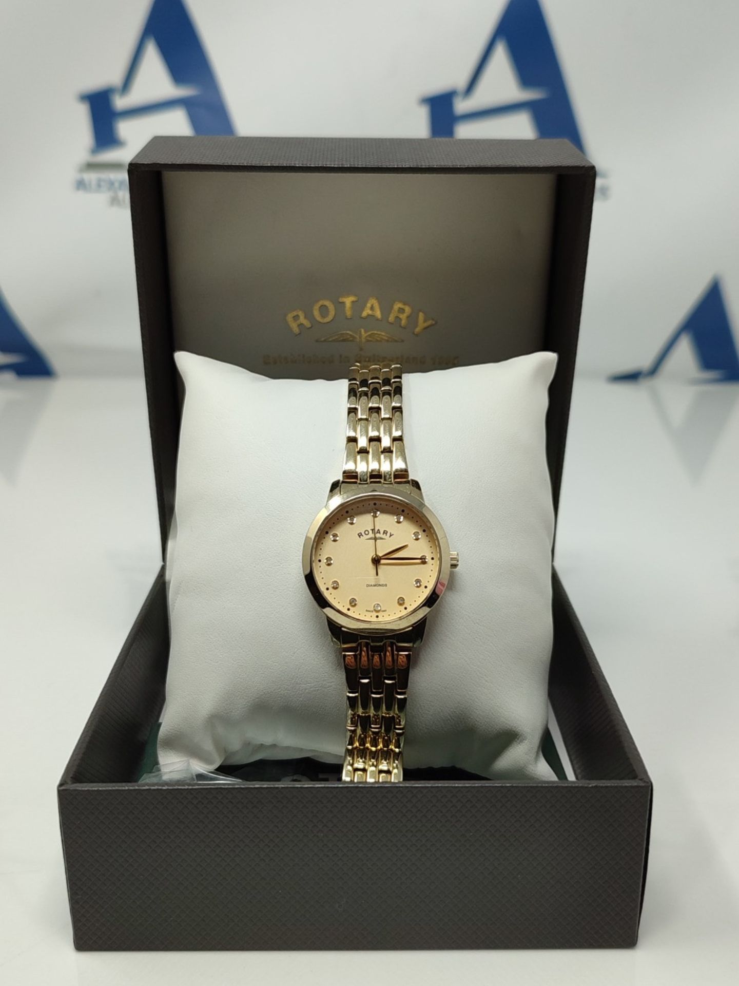 RRP £99.00 Rotary Ladies' Diamond Set Dial Gold Coloured Bracelet Watch - Image 2 of 3