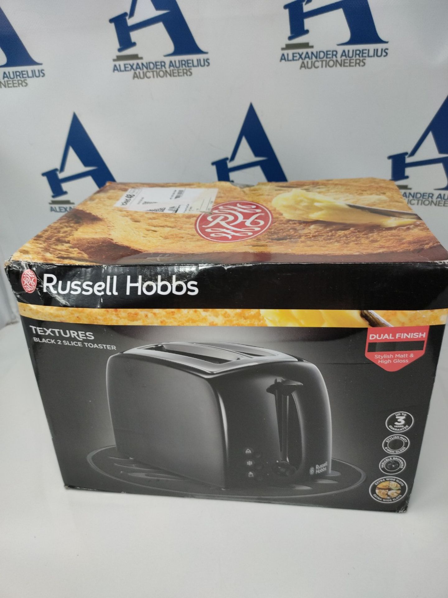 Russell Hobbs 21641 Textures 2-Slice Toaster, 700 - 850 W, Black - Image 2 of 3