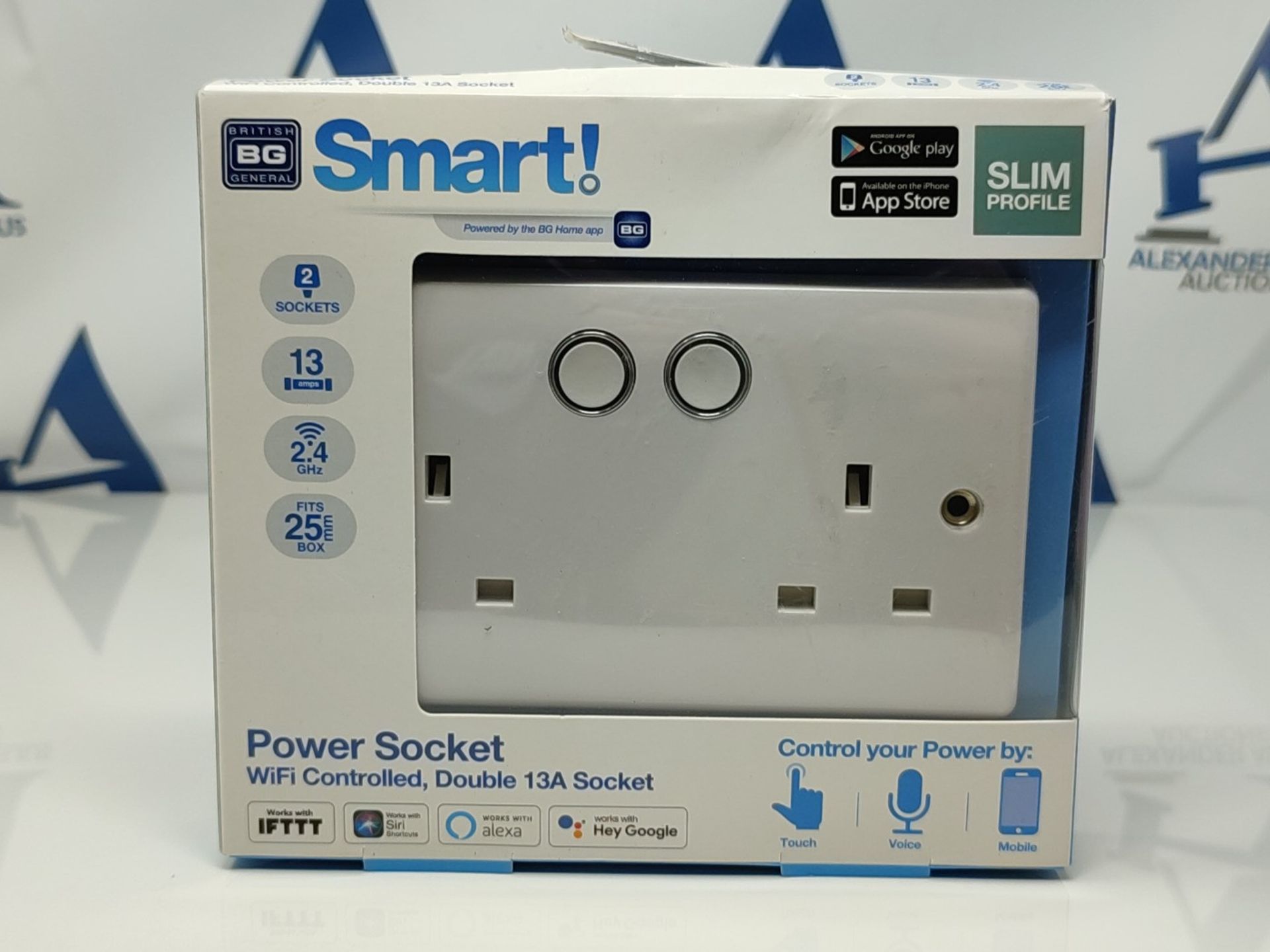 BG Electrical 822/HC-01 Smart Power Socket, Alexa Compatible Double 13 Amp, White Moul - Image 2 of 3