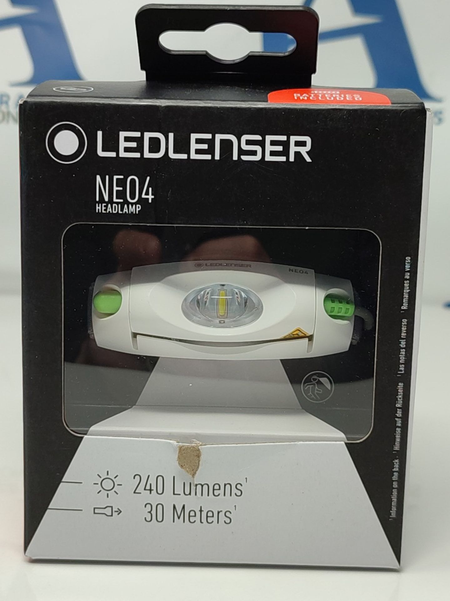Ledlenser NEO4 Green Battery Operated LED Head Torch, Super Bright 240 Lumens Headlamp - Image 2 of 3