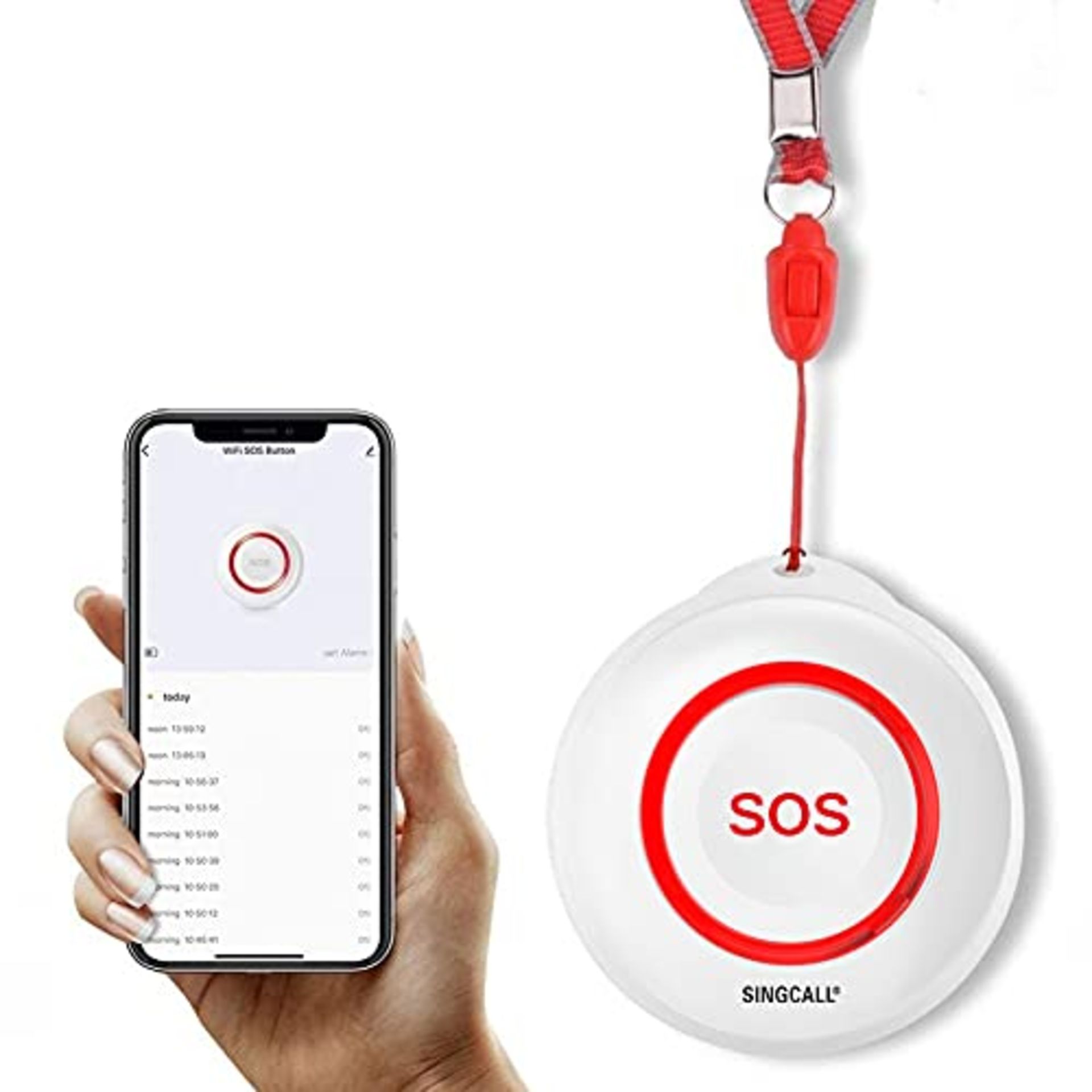 SINGCALL Smart SOS Emergency Button Alarm For Handicapped Caregiver Pager Wireless Nur