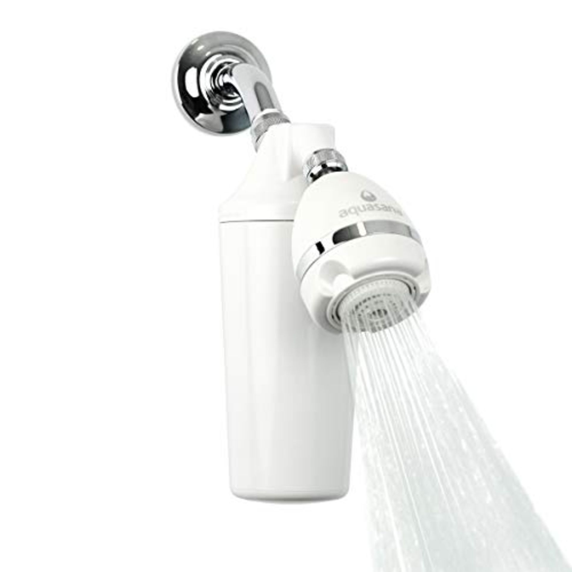 RRP £82.00 Aquasana AQ-4100 Deluxe Shower Water Filter System with Adjustable Showerhead, White