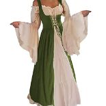 Aibaowedding Women s Renaissance Costume, Medieval Dress, Medieval Costume, Green, S