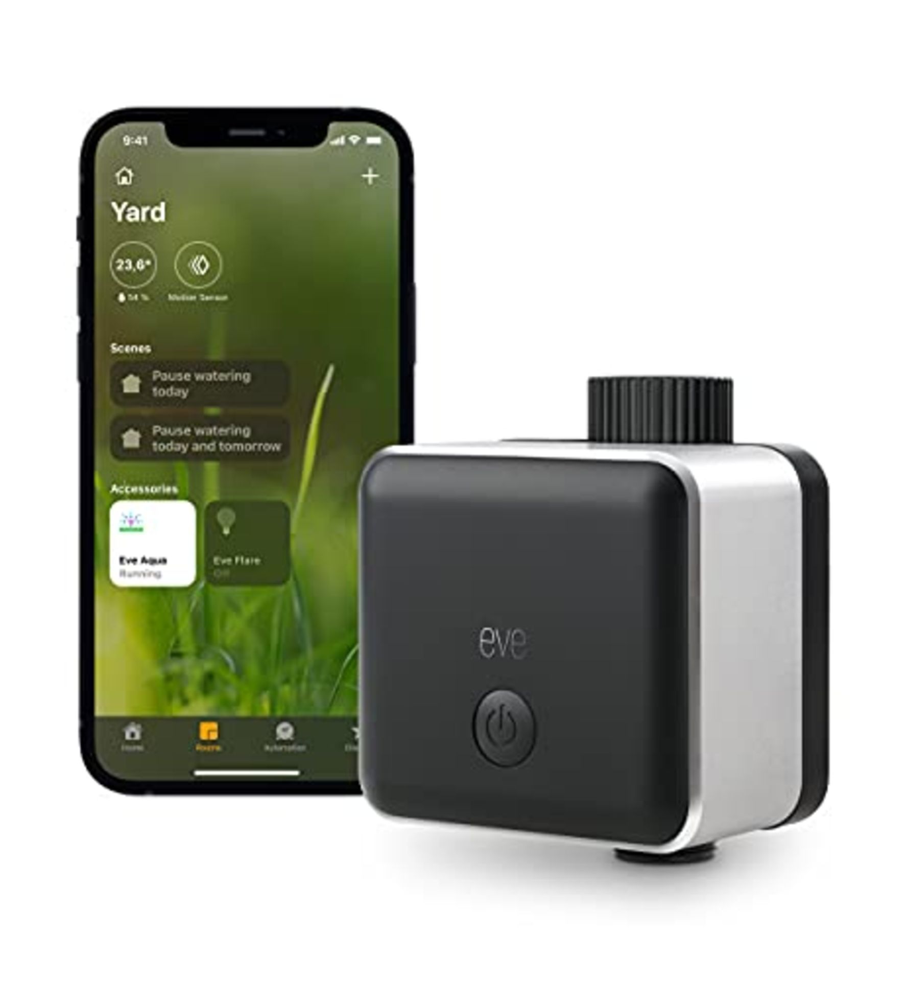 RRP £78.00 Eve Aqua  Smart Water Controller for Apple Home App or Siri, Irrigate Automatically