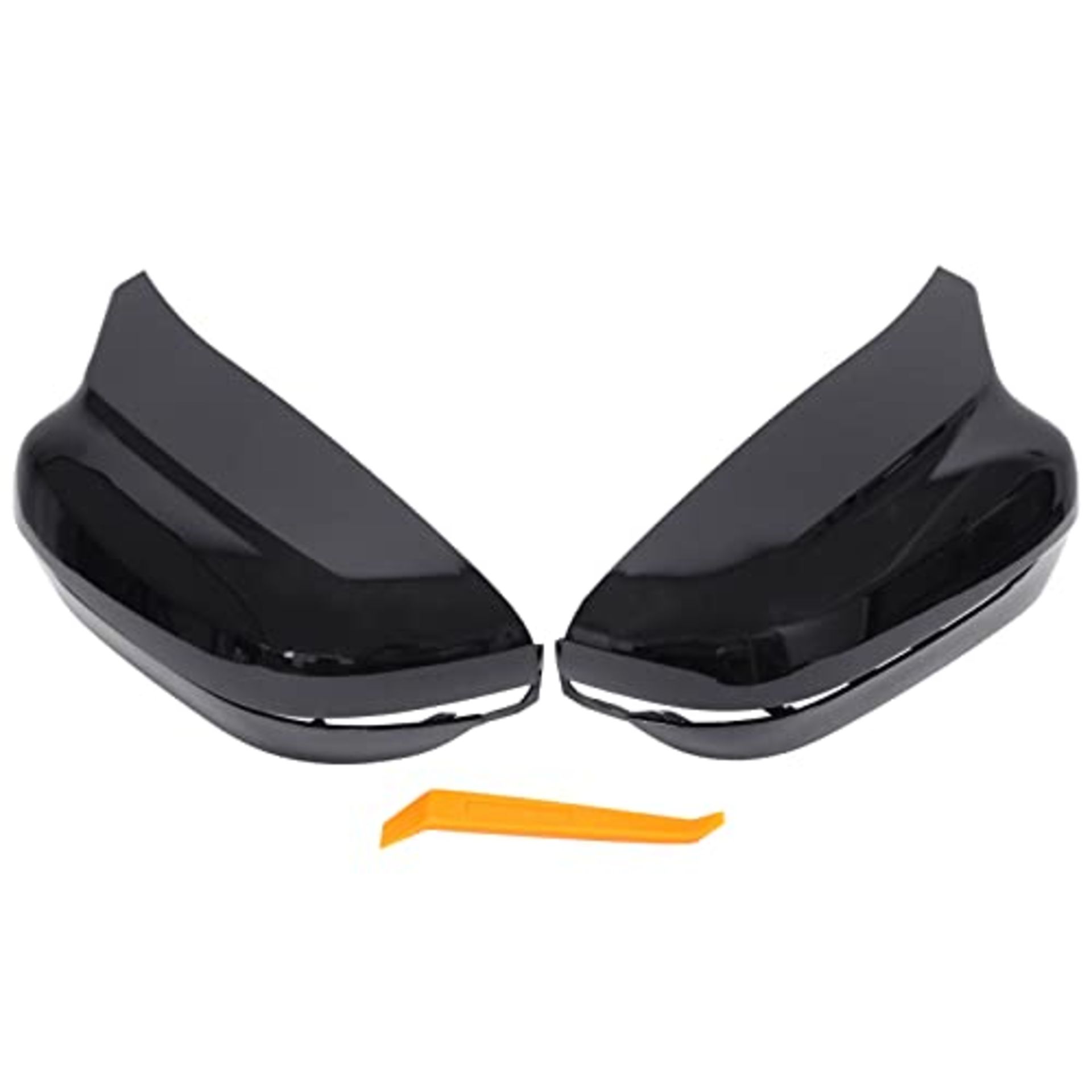 HouYeen Front Left and Right Side Wing Mirror Cover Caps Gloss Black for B-M-W 3 5 Ser