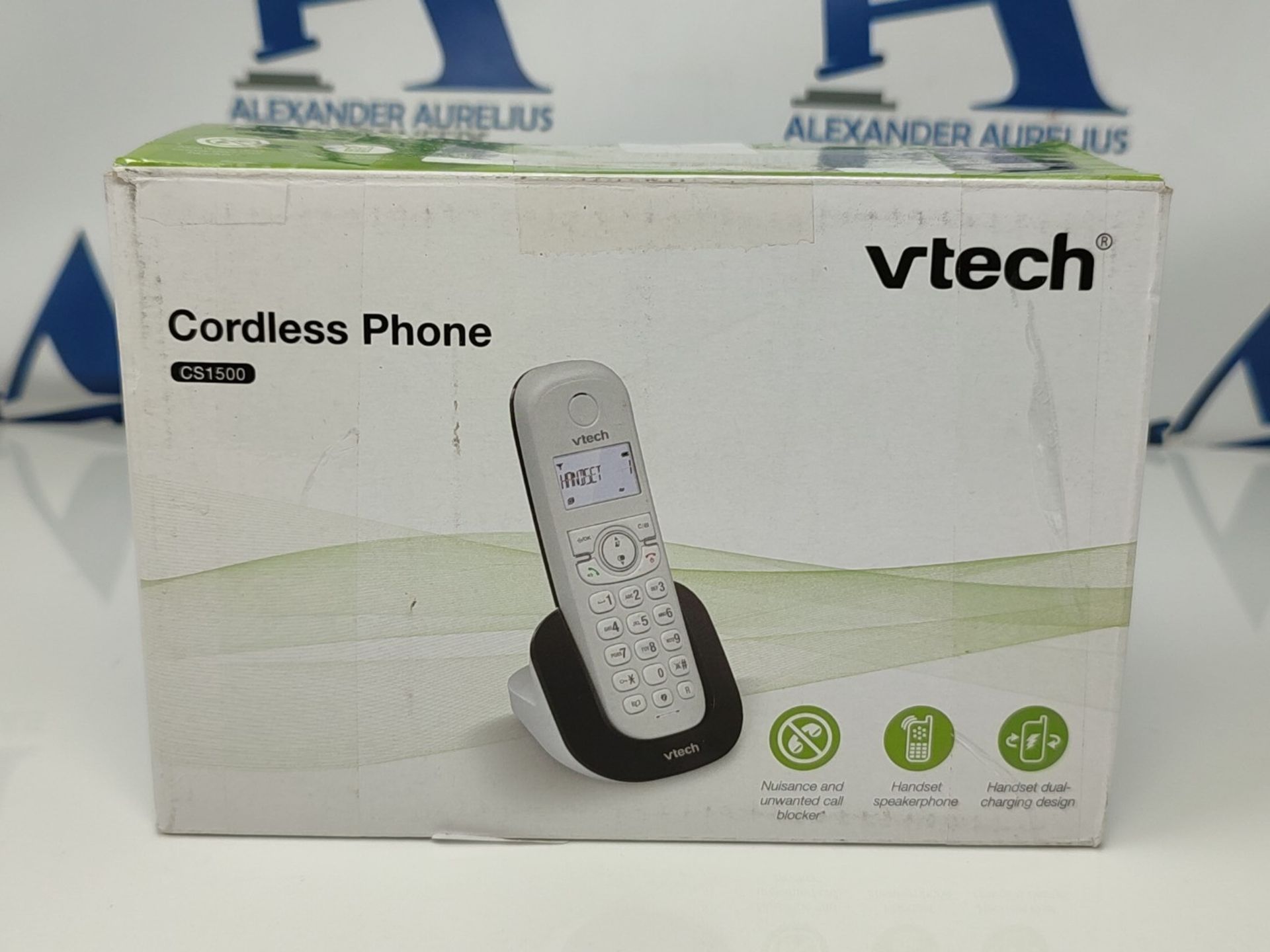 VTech CS1500 Dual-Charging DECT Cordless Phone with Call Block, Caller ID/Call Waiting - Image 2 of 3