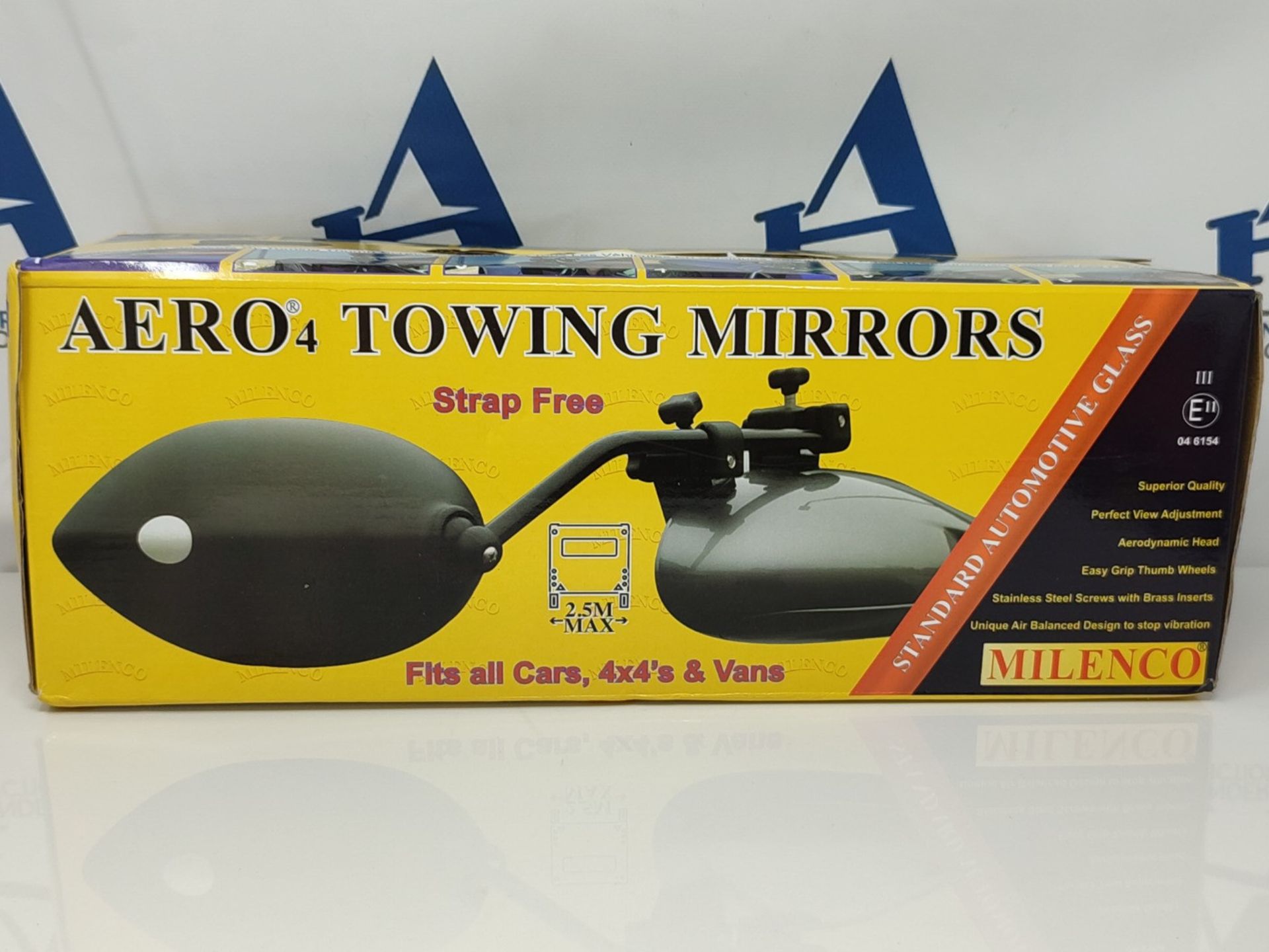 RRP £68.00 Milenco 2899 Universal Aero 4 towing mirrors, pack of 2 - Image 2 of 3