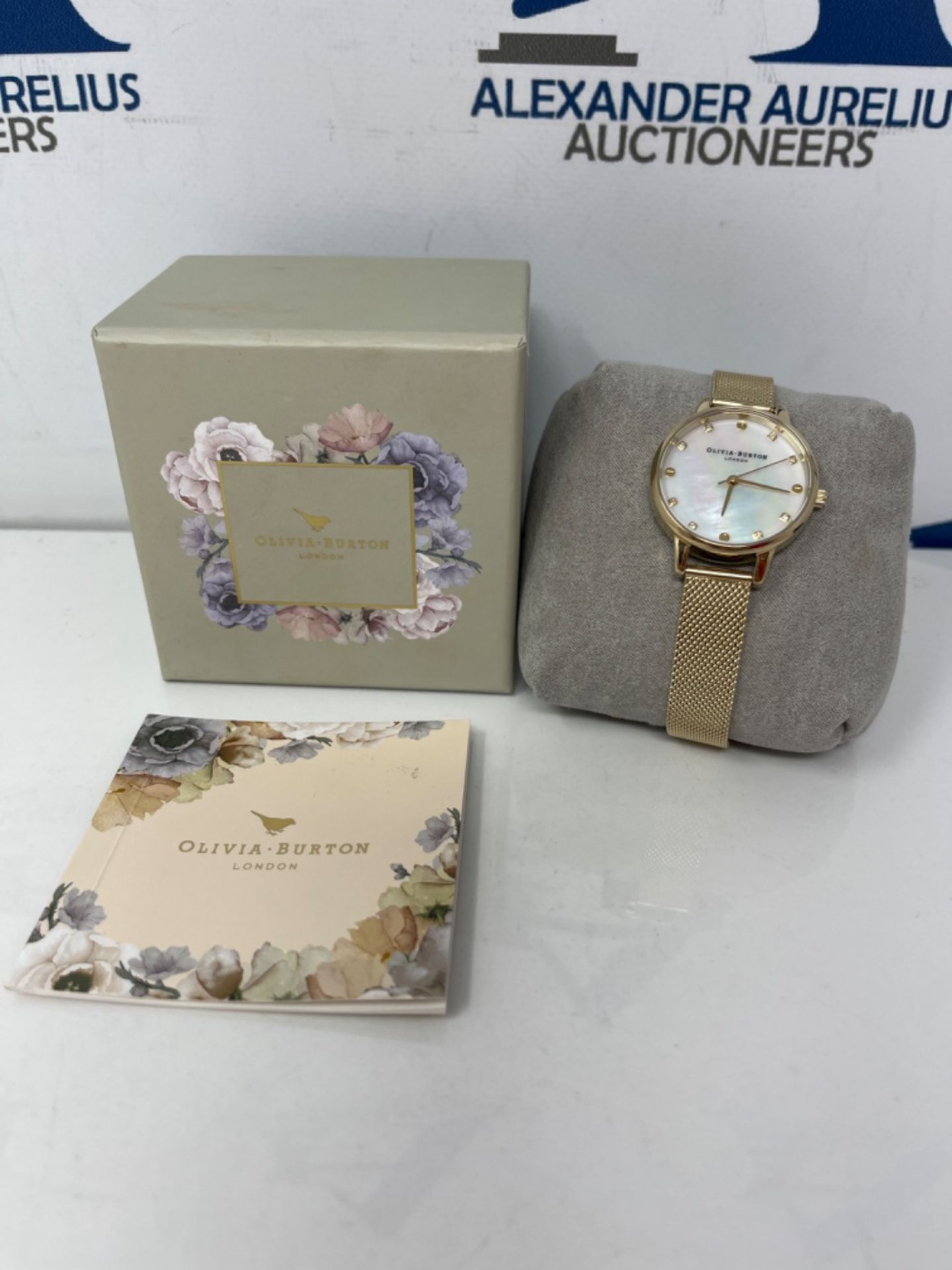 RRP £89.00 OLIVIA BURTON CLASSICS WHT N G MESH WAT