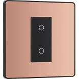 BG Electrical Evolve Single Touch Dimmer Switch, 2-Way Master, 200W, Polished Copper