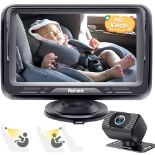 Rohent Baby Car Camera HD 1080P Baby Car Mirror 5 Mins Easy Installation Crystal Night