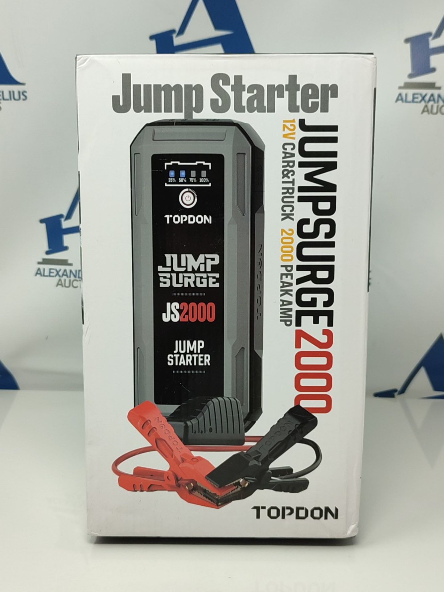 RRP £99.00 TOPDON Jump Starter JS2000, 2000A/16000mAh Battery Booster Jump Starter Power Pack for - Image 2 of 3