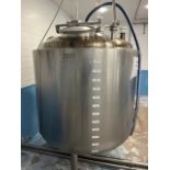 cream tank 1000 L jacketed tank + agitator for chilling cream