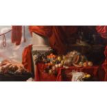 Michel de Bouillon (active 1638-1674): Lavish still life with fruits, glassware and shells, oil on c