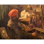 Josephus De Pooter (1867-after 1924): The painter in his studio, oil on canvas, dated 1891