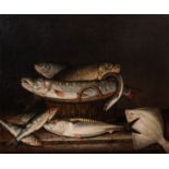 In the manner of Claude Joseph Fraichot (1732-1803): Still life with fish, oil on canvas, 18th C.