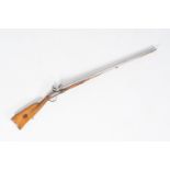 A French double barrel silver mounted flint shotgun, Girard & Fils a St. Etienne, 18th C.