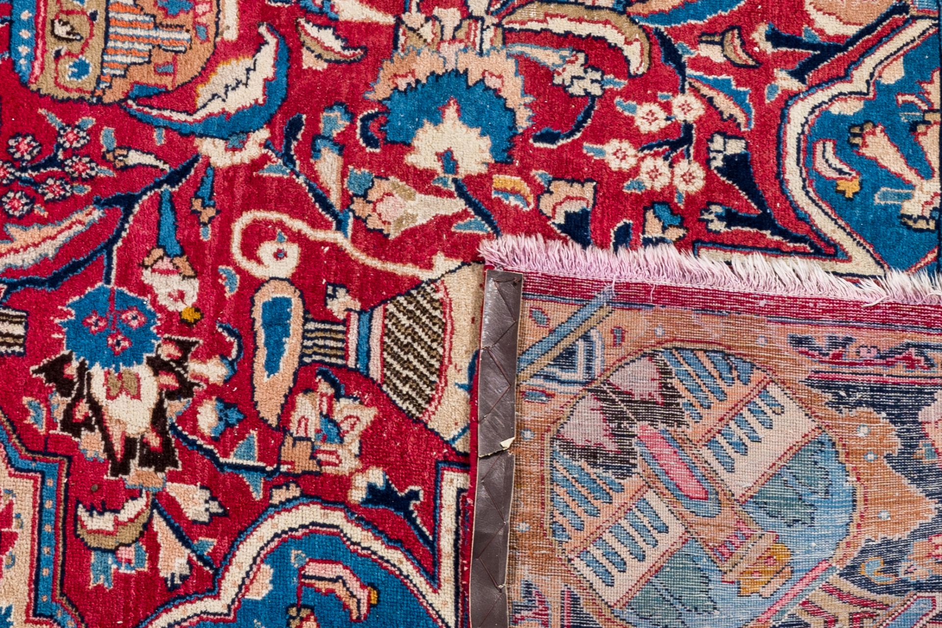 A large Iranian Kashmir rug with antiquities and floral design, wool on cotton, 20th C. - Image 2 of 2