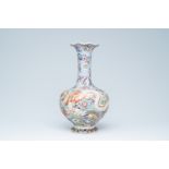 A large Japanese Satsuma 'dragon' vase, Kinkozan mark, Meiji, 19th C.