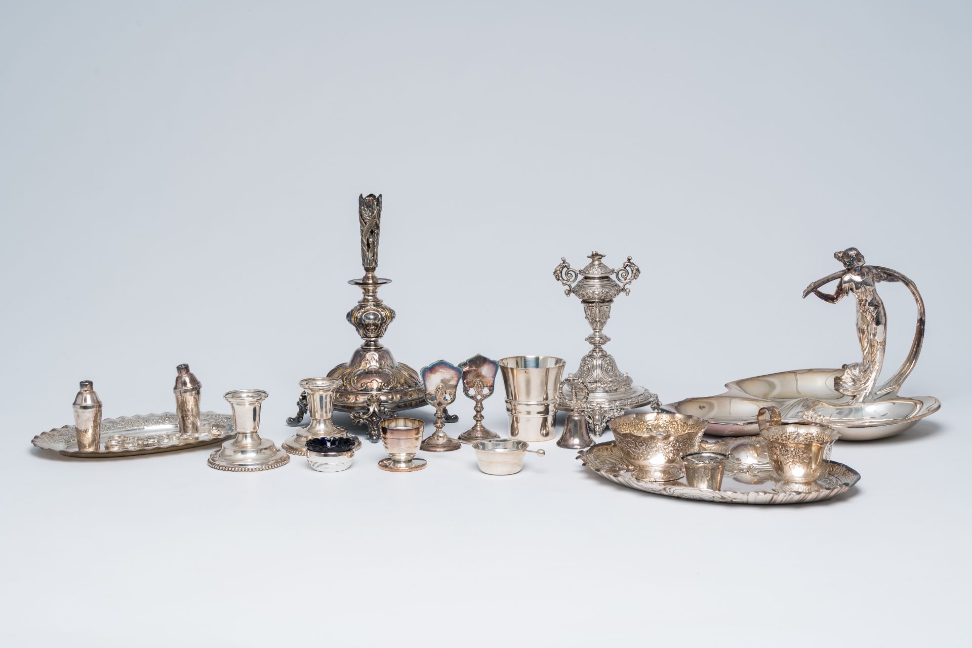 An extensive collection of silver plated tableware, a.o. Laderier, WMF, Wiskemann, 20th C. - Image 10 of 16