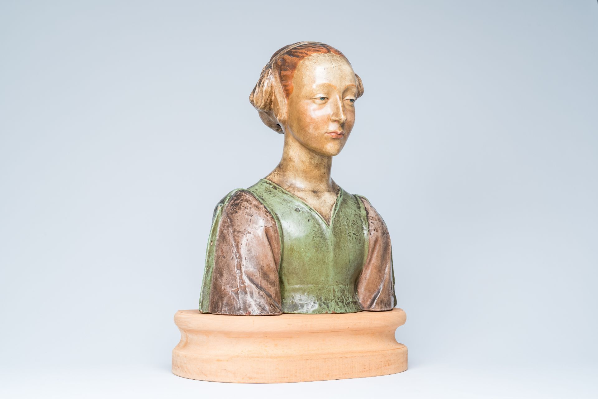 Italian school, follower of Desiderio da Settignano (1428-1464): Portrait bust of Marietta Strozzi, - Bild 9 aus 10