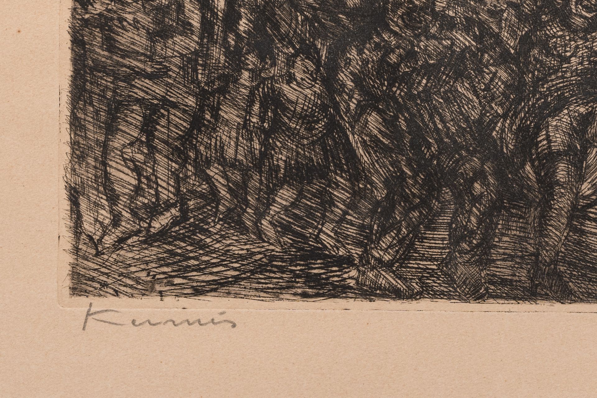 Jacques Boonen (1911-1968): 'Kermis', etching - Image 4 of 5