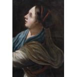 School of the Netherlands: Mythological lady, oil on canvas marouflated on board, 18th C.