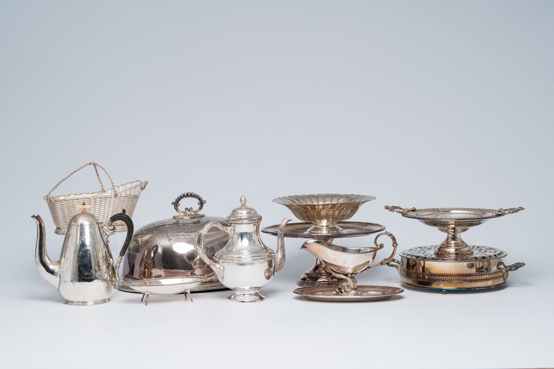 An extensive collection of silver plated tableware, a.o. Laderier, WMF, Wiskemann, 20th C. - Image 5 of 16