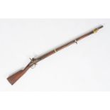 A French military percussion rifle, model 1822T-bis, the stock marked 'St. Etienne 1864', 19th C.