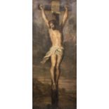 Flemish school, follower of Anthony van Dyck (1599-1641): Christ on the cross, oil on canvas maroufl