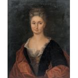 School of the 18th C.: Portrait of a lady, oil on canvas
