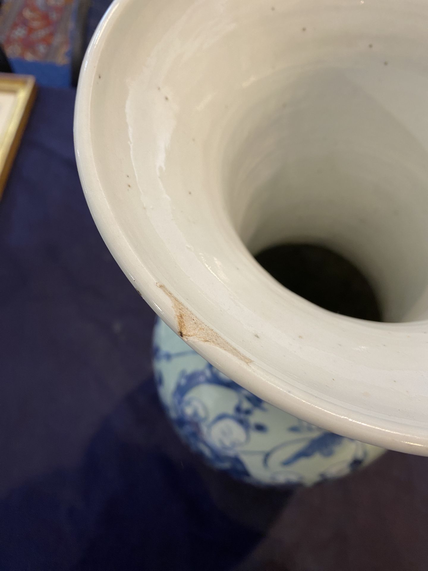 Three Chinese blue and white celadon ground vases with Immortals and their servants in a landscape, - Image 14 of 24