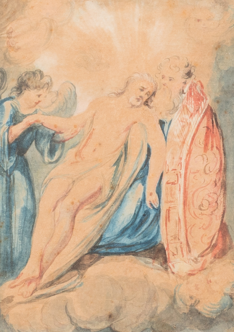 Flemish school, in the manner of Gaspard de Crayer (1584-1669): The Ascension, watercolour on paper,