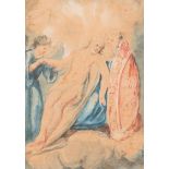 Flemish school, in the manner of Gaspard de Crayer (1584-1669): The Ascension, watercolour on paper,