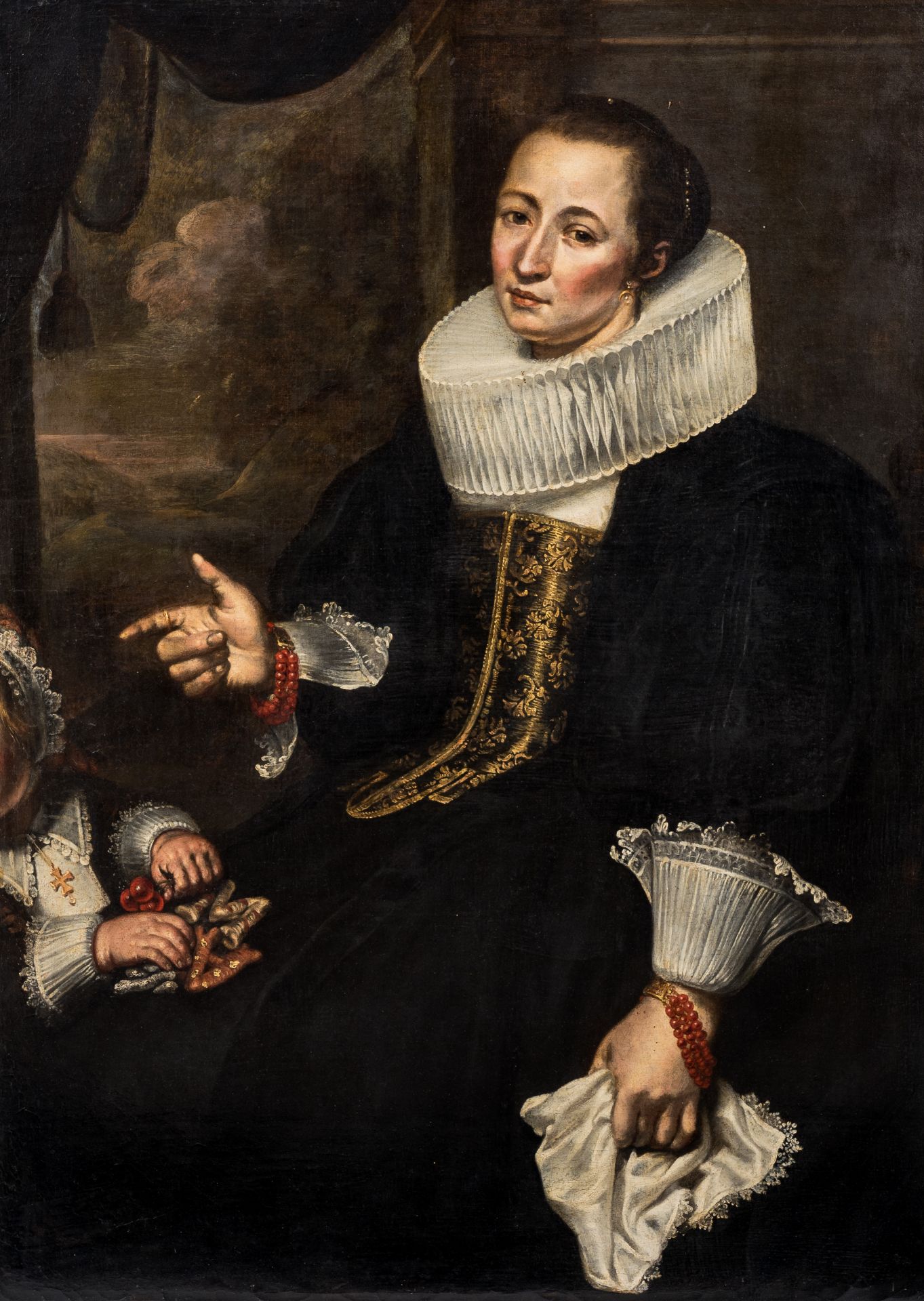 Flemish school, in the manner of Cornelis de Vos (1584-1651): Portrait of a lady, oil on canvas, 17t