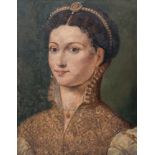 School of the 16th C.: Portrait of a noble lady, oil on panel