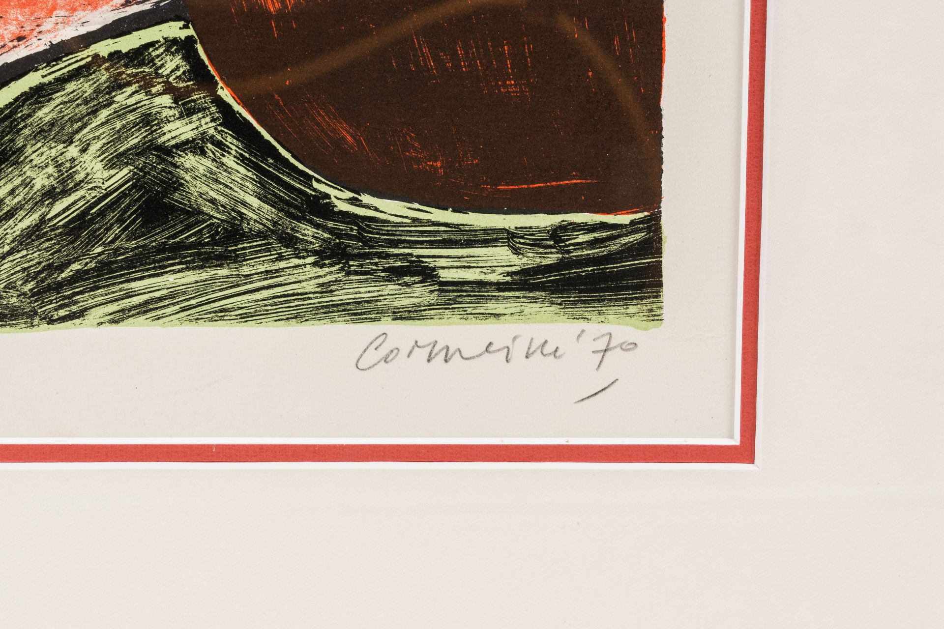 Guillaume Corneille van Beverloo (Corneille, 1922-2010): 'Le passage de l'oiseau', lithograph in col - Image 5 of 5