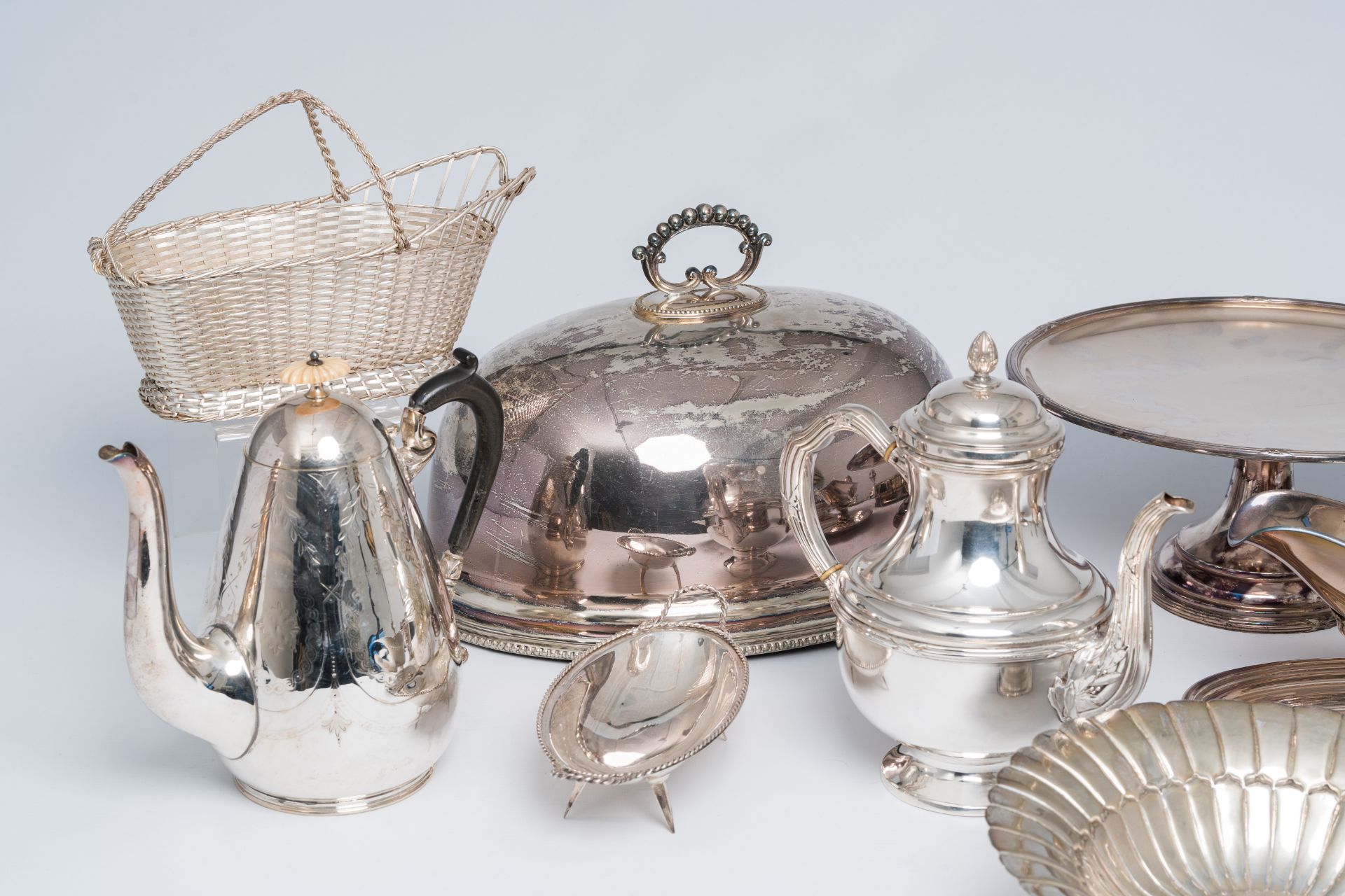 An extensive collection of silver plated tableware, a.o. Laderier, WMF, Wiskemann, 20th C. - Image 7 of 16