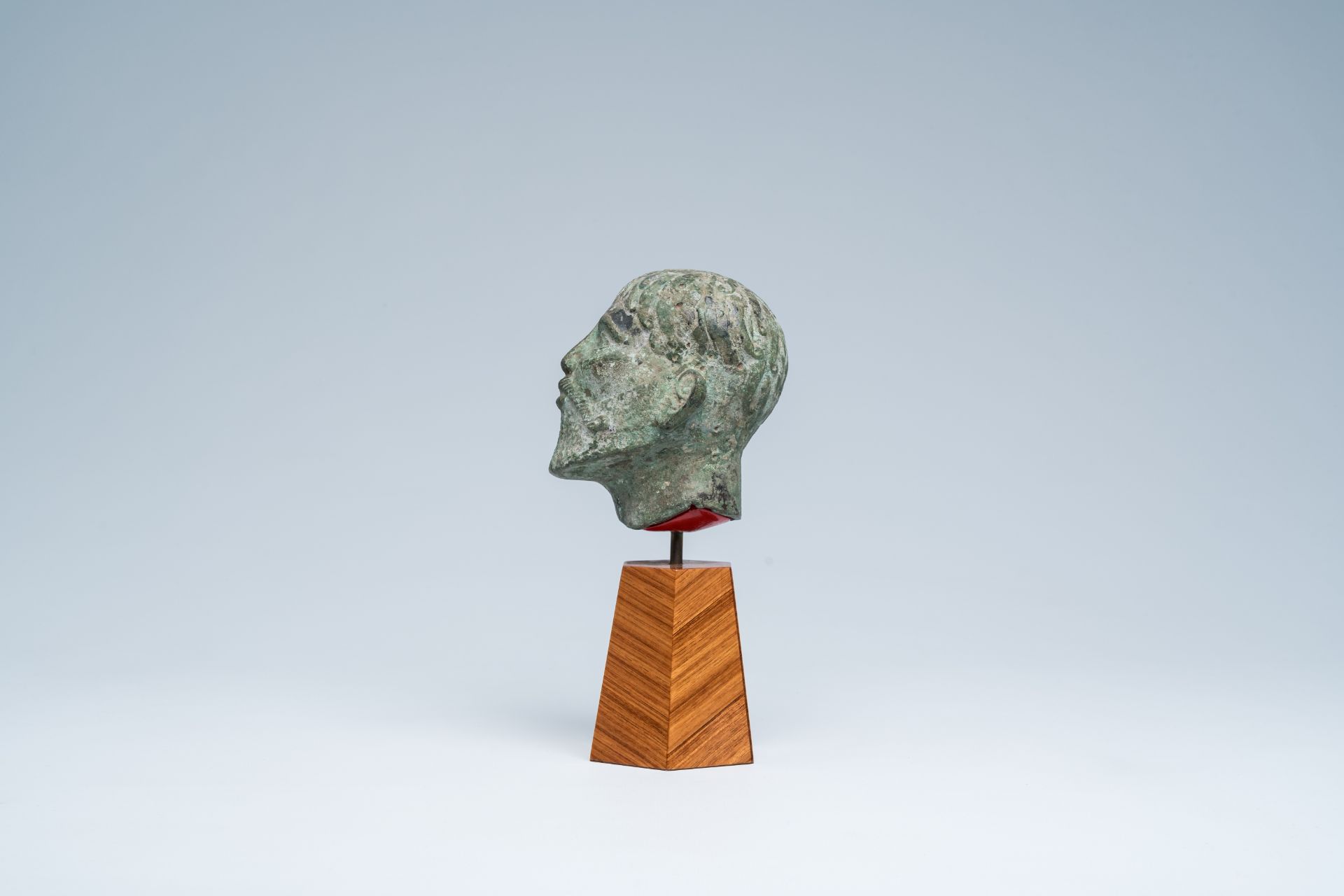 A bronze head of a bearded man after the Antique, probably Grand Tour, Italy, 19th C. - Image 3 of 7