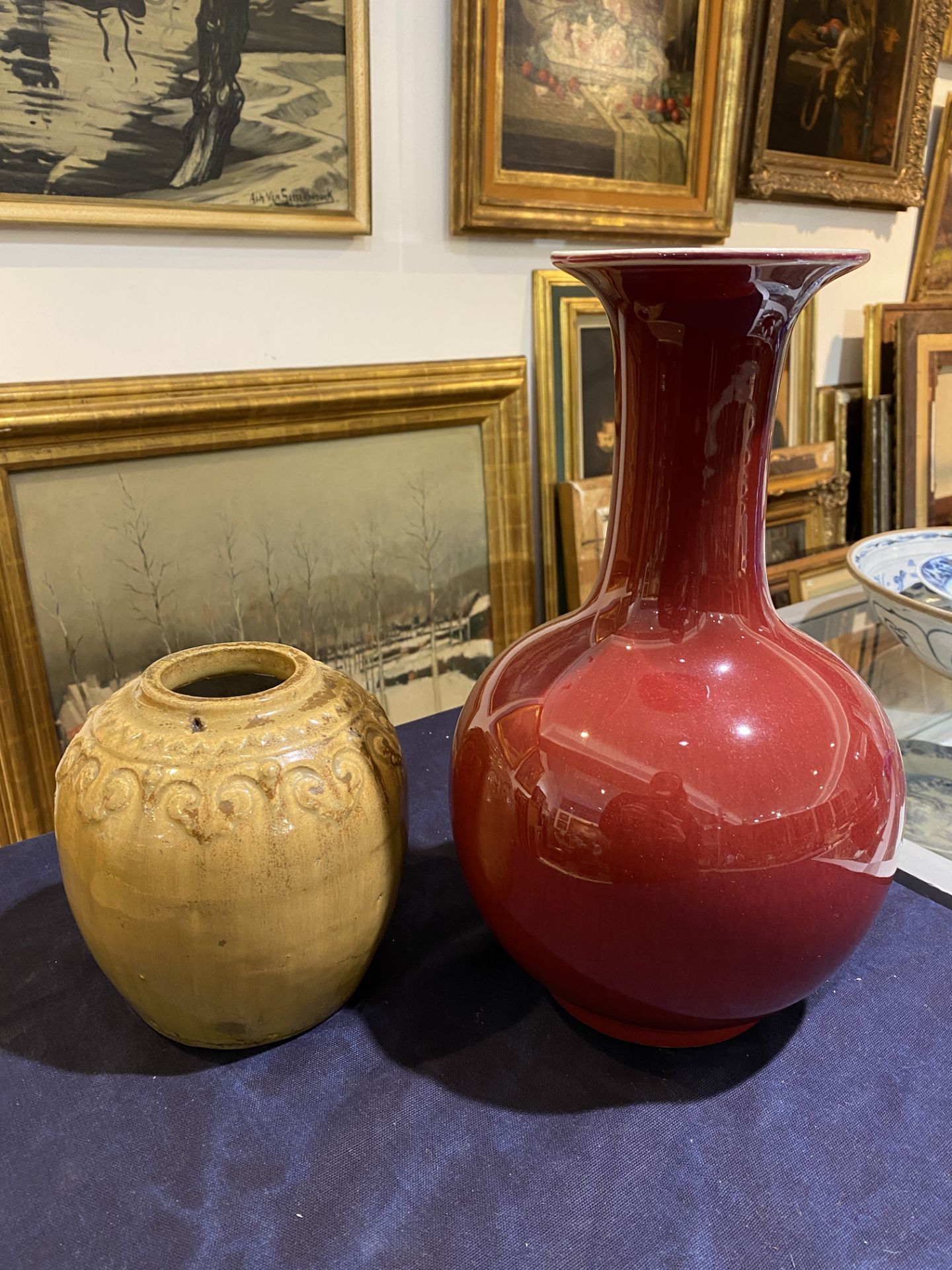 A varied collection of Chinese monochrome porcelain, comprising a jar, a vase, six bowls and two cup - Image 18 of 47