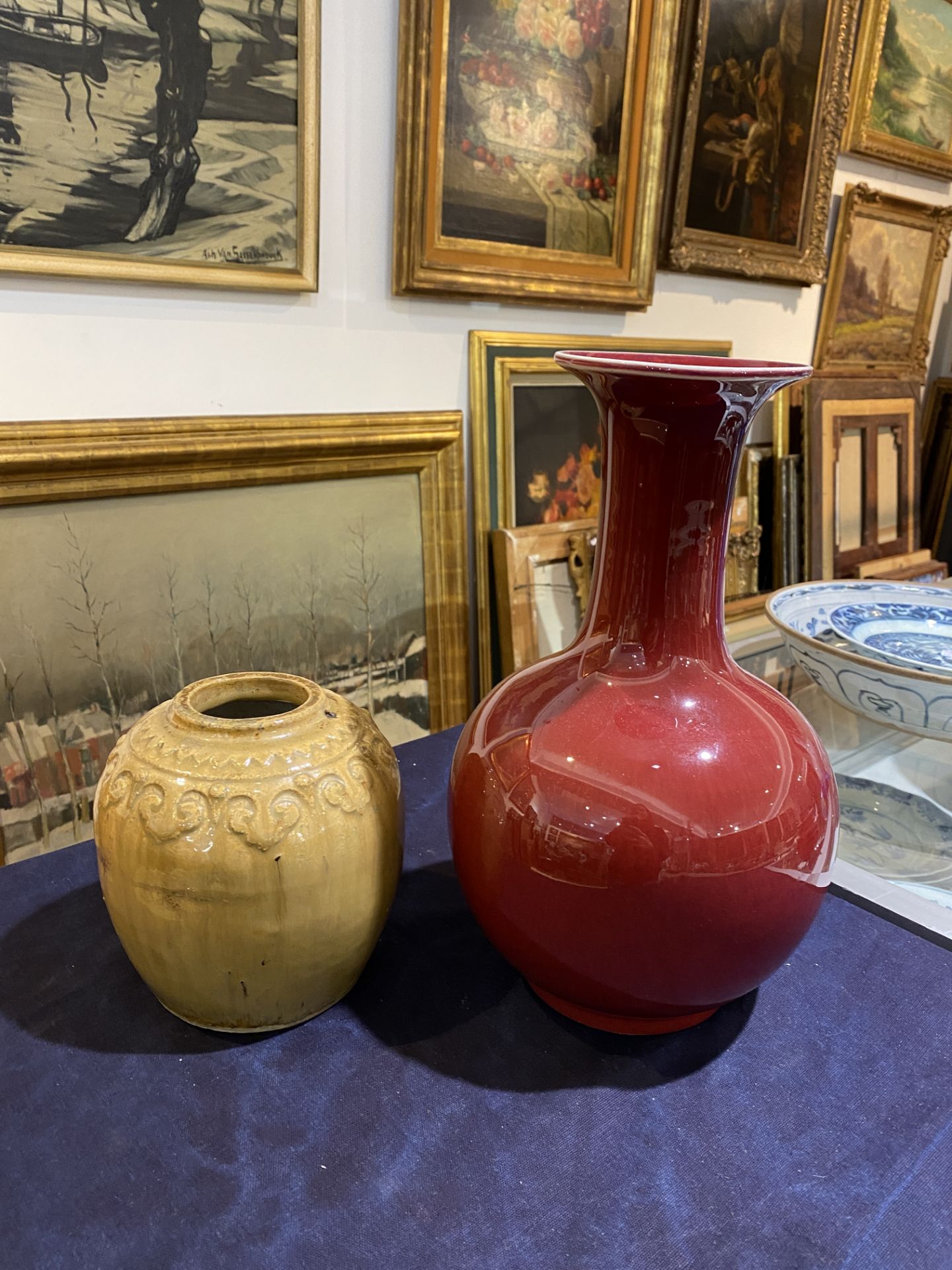 A varied collection of Chinese monochrome porcelain, comprising a jar, a vase, six bowls and two cup - Image 17 of 47