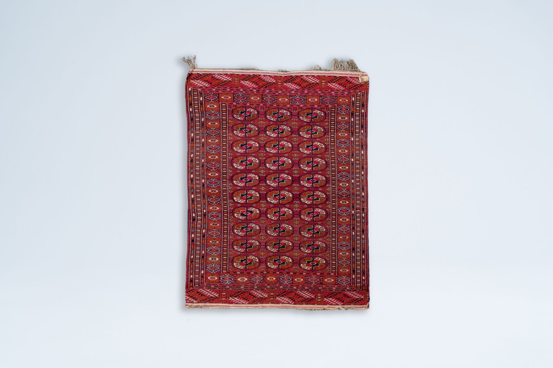 A Turkmen Tekke rug, wool on cotton, 20th C. - Image 2 of 3